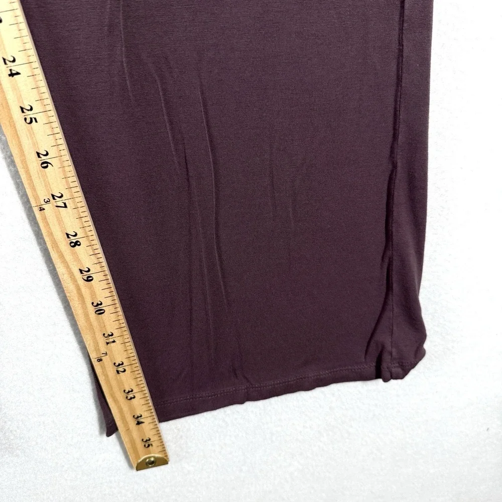 Nuuds Pants Womens Large Pajama Lounge Wide Leg Coffee Brown Lightweight Stretch